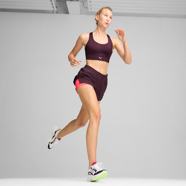 Shorts Mujer "2 en 1" PUMA RUN Velocity, Midnight Plum-Sunset Glow, extralarge
